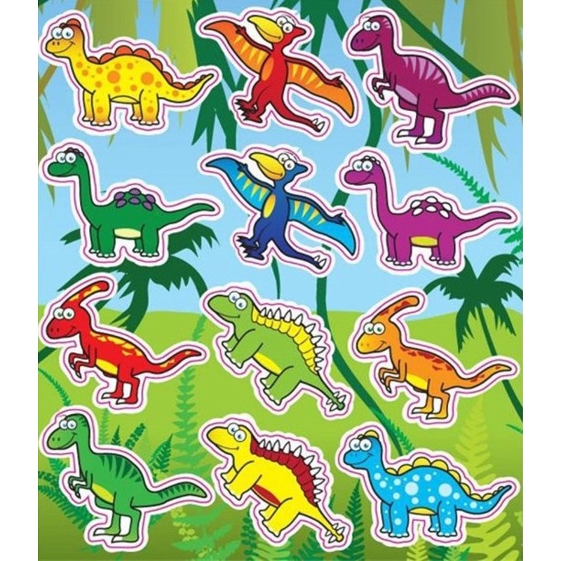 1 dinosaur sticker sheet 11.5 x 10cm