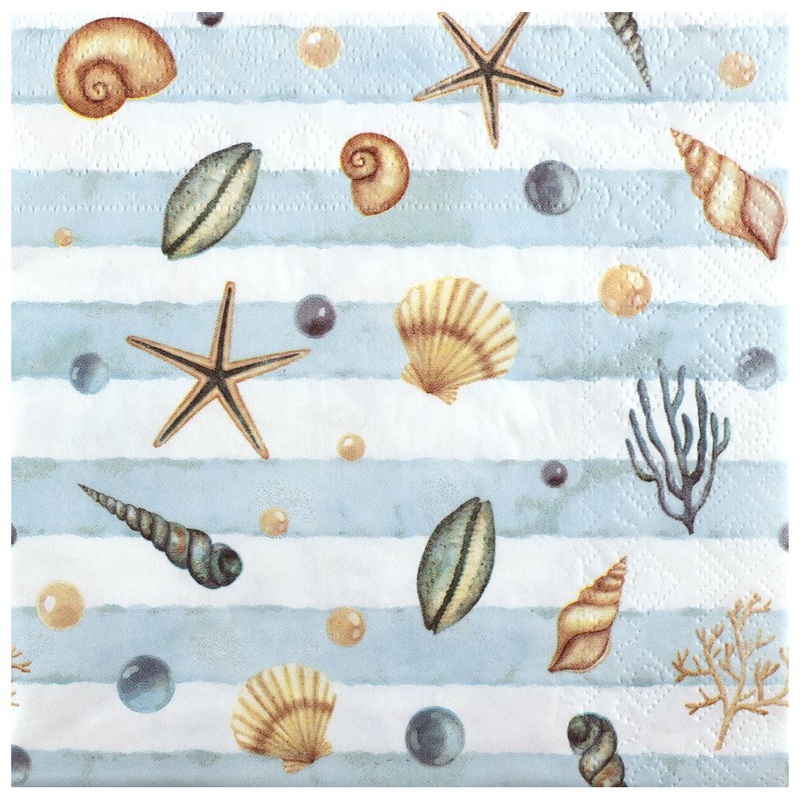 20 Napkins Sea Shine 33cm