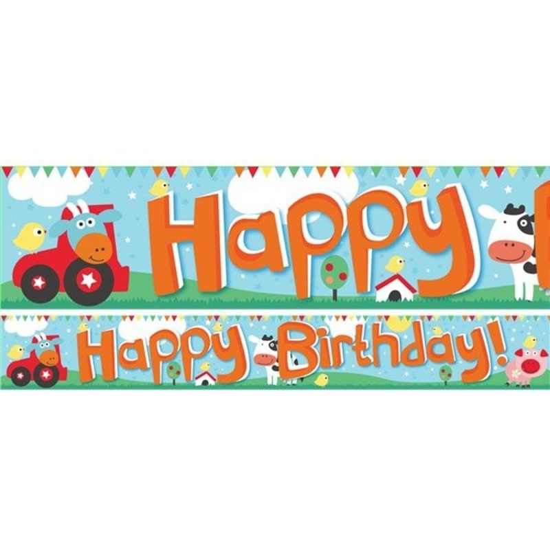 3 Farm Life paper banners 1m
