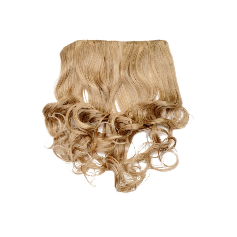 Hairpiece Halfwig 5 clip Clip-In Extension long curled curls blond mix WH5008-180C