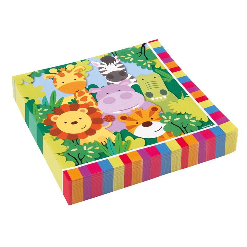 20 safari party napkins 33cm