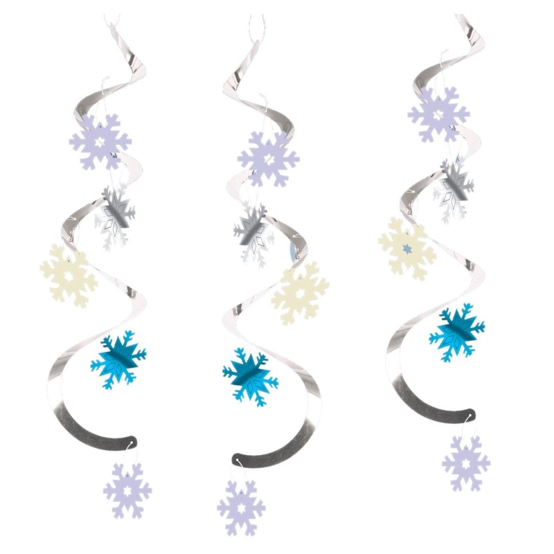 3 ice princess spiral hangers 61cm