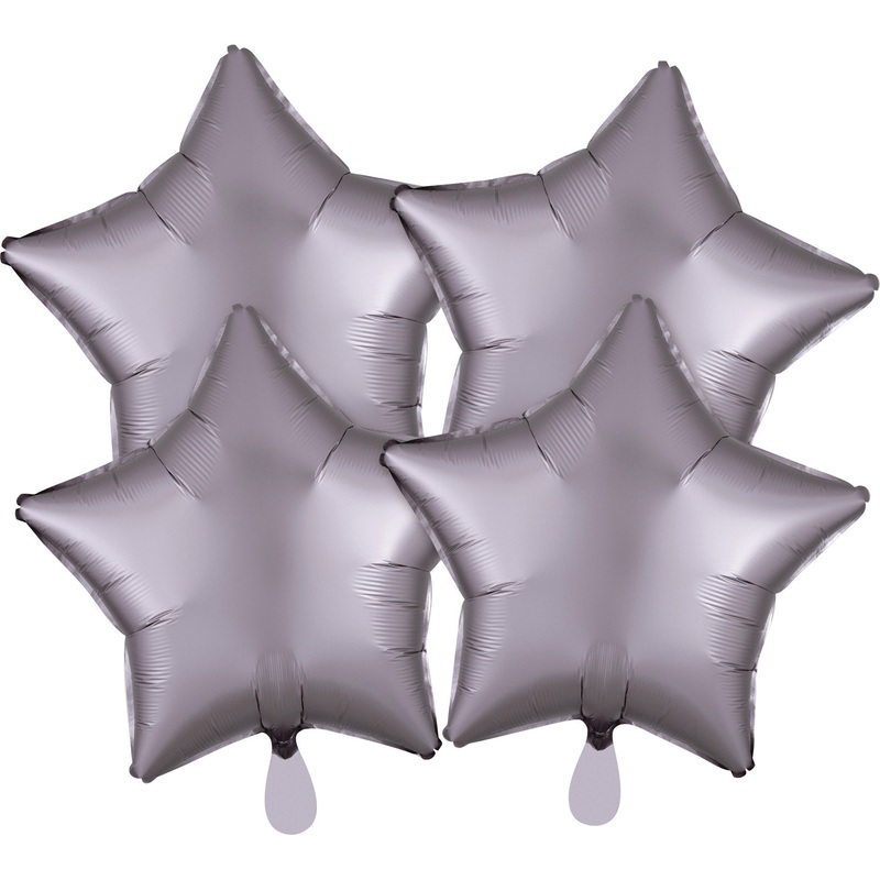 4 satin star balloon mauve 43cm