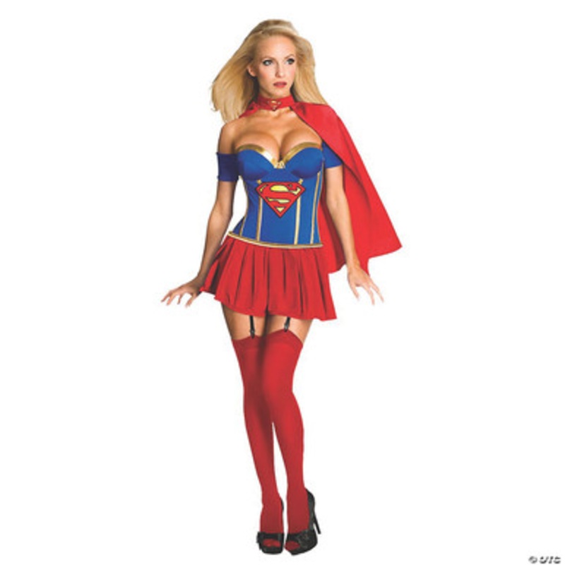 Supergirl Deluxe Corset Adult Costume Small