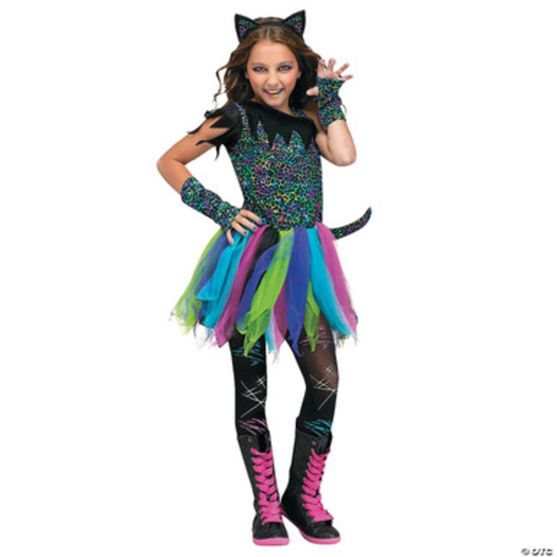Wild Rainbow Cat Costume Child  Medium