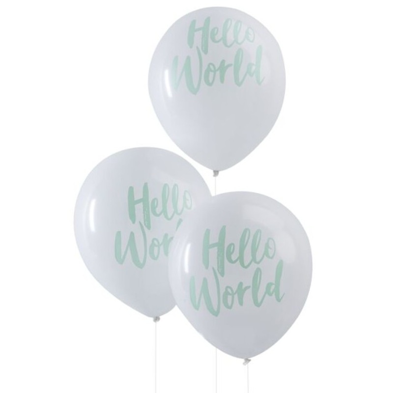 10 hello world balloons 30cm