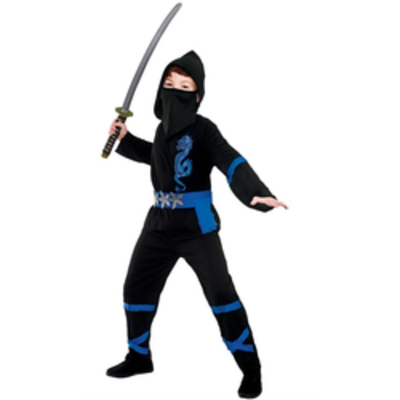 Black And Blue Power Ninja Costume – Teen
