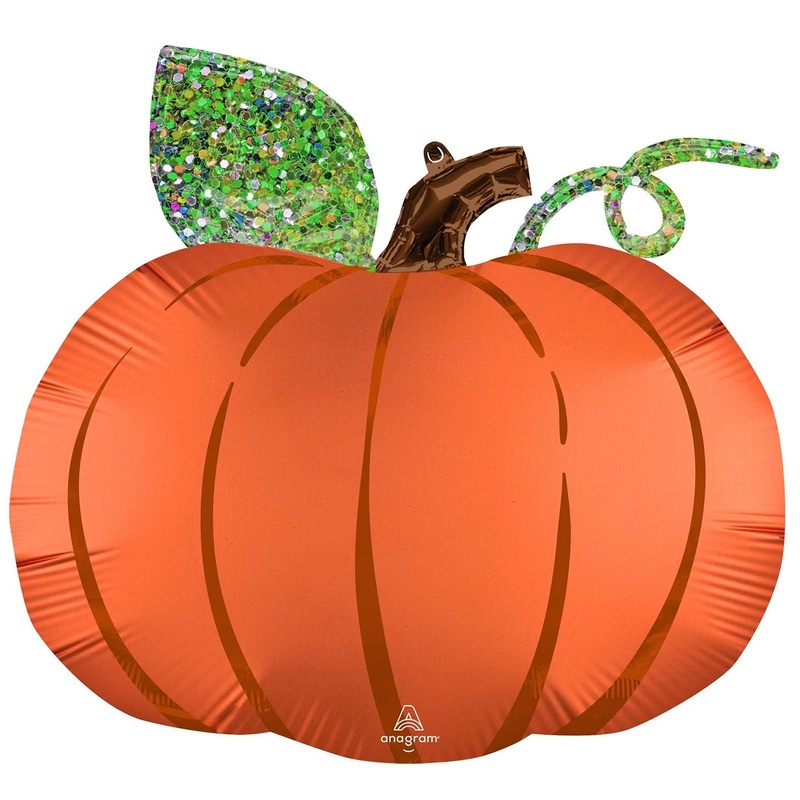 Large autumn pumpkin foil balloon 63 x 60cm