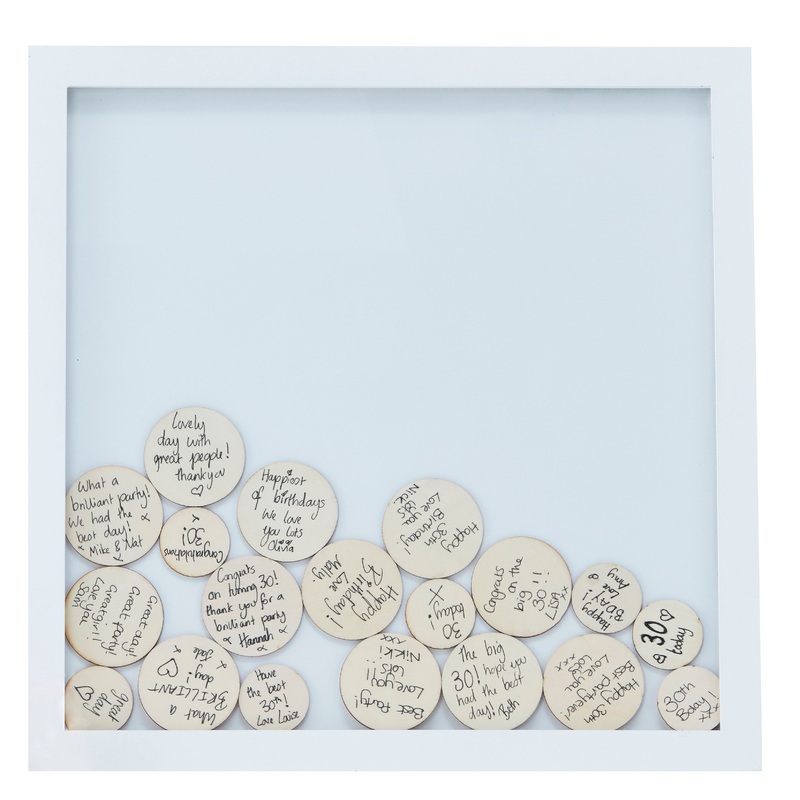 Wooden frame guest book 36 x 36cm