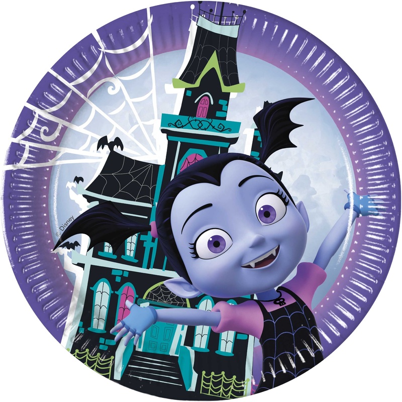 8 Vampirina party night paper plates 23cm