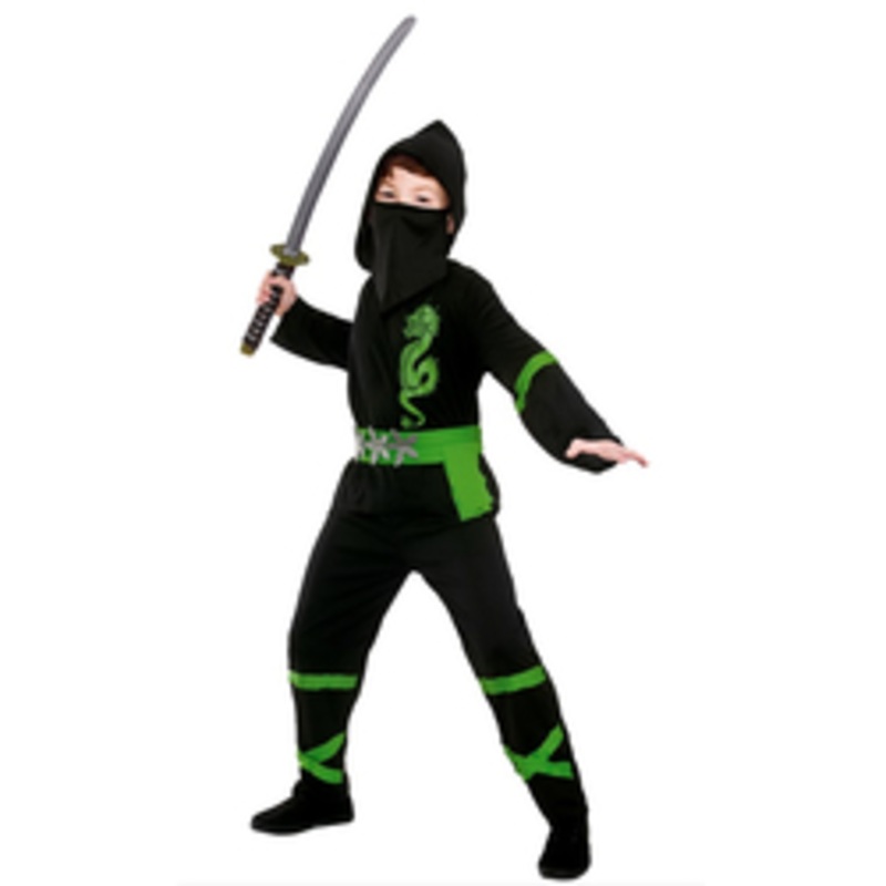Black And Green Power Ninja Costume – Teen