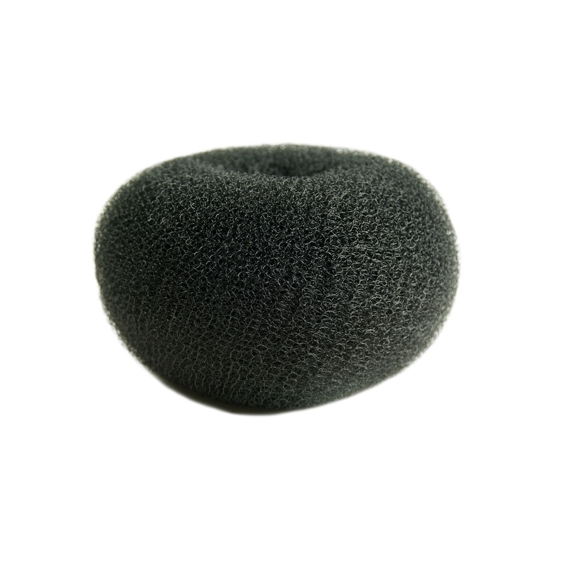XXL Bun Cushion Donut as Base for Hairbun Hairknot black 6×3 inches RH-046