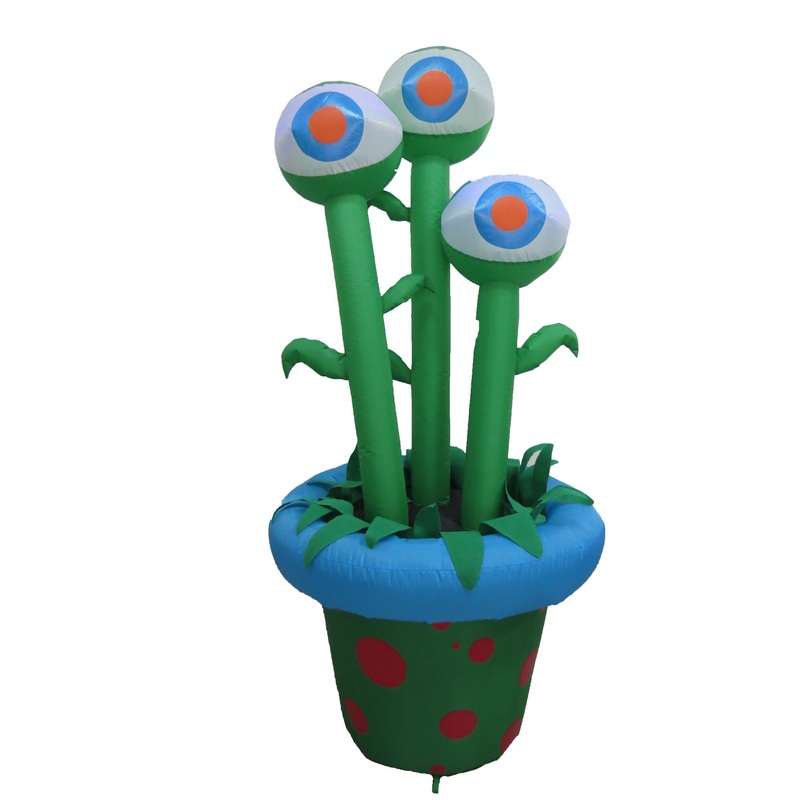 1.6 Meter Halloween Inflatable Monster Flower with Eyeball LED Outdoor Indoor Holiday Decorations
