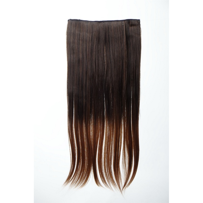 5 Clip-In Extension Straight Ombre Brown to Light Brown YZF-3179P-4/12