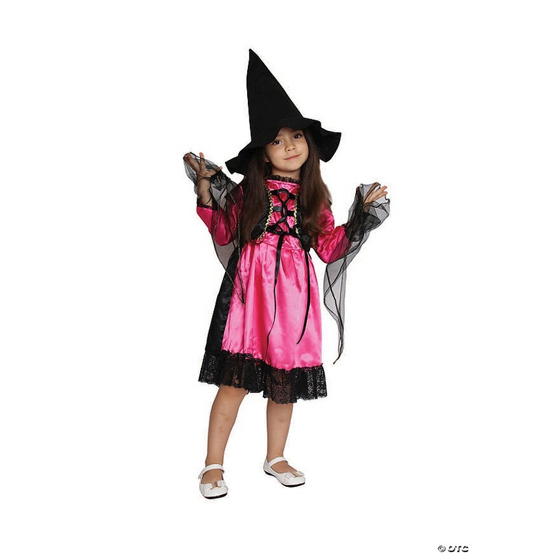 Black and Pink Witch Girl Child Halloween Costume – Medium