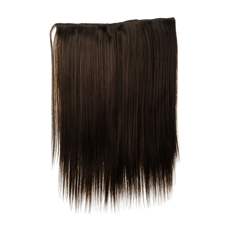 Hairpiece Hair Extension 5 Clips Straight Brown Ash Brown L30173-8