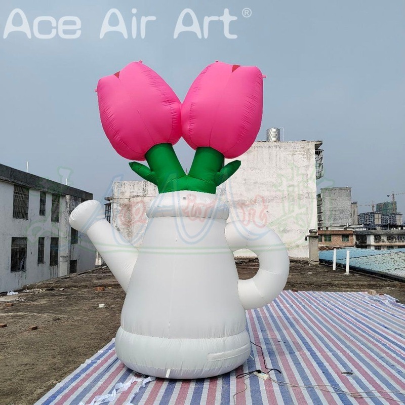Streets Wedding Yard Decoration Standing Inflatable Flowers Inflatable Tulip for Event Decoration