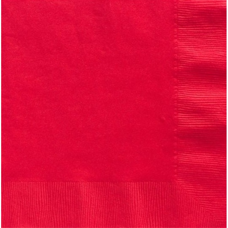 20 red napkins Basel 33cm