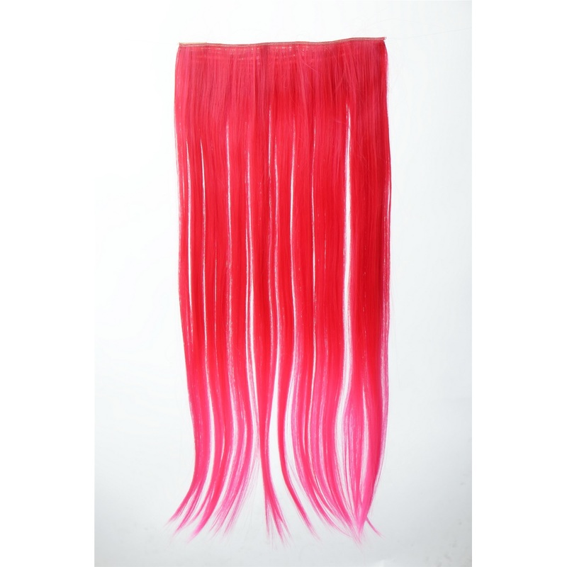 5 Clip-In Extension Straight Ombre Red Bright Red-Neon Pink Mix YZF-3179P-113/TF2315