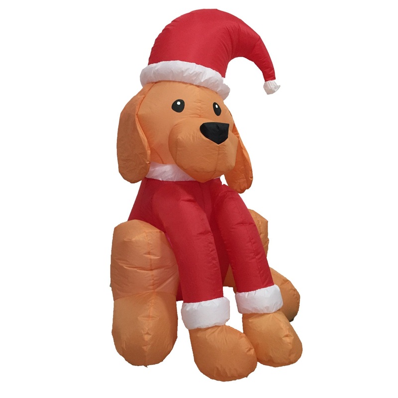 5FT Christams Dog Inflatable Toy, Blow up Party Puppies Decoration