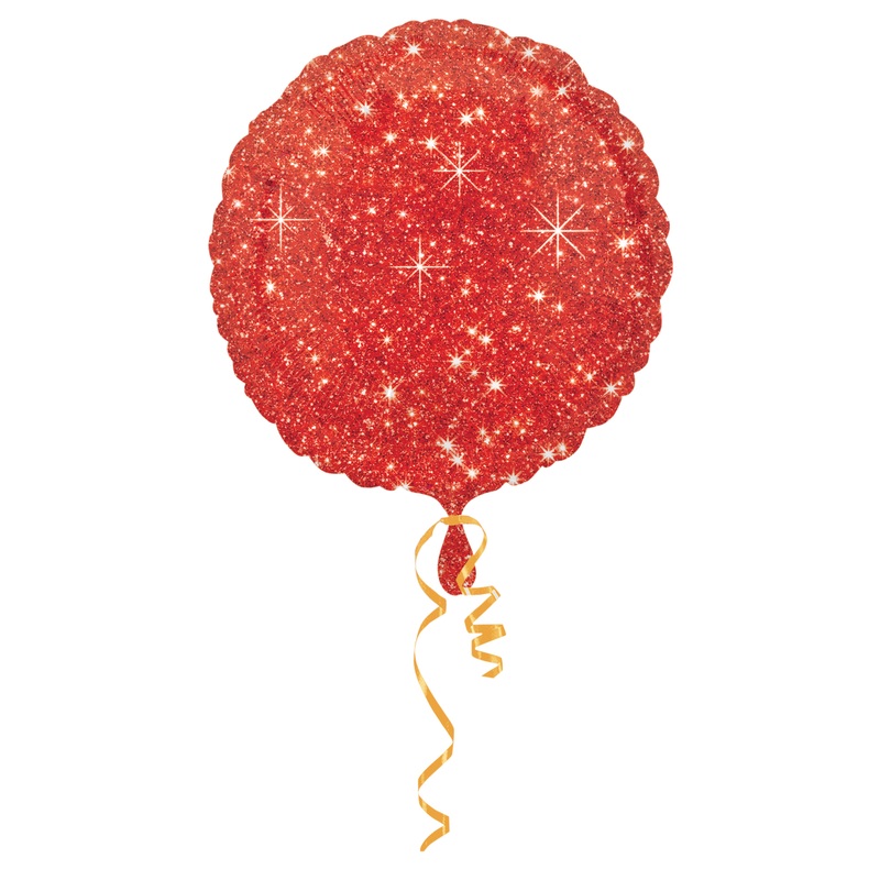 Foil balloon noble glitter diamond in red