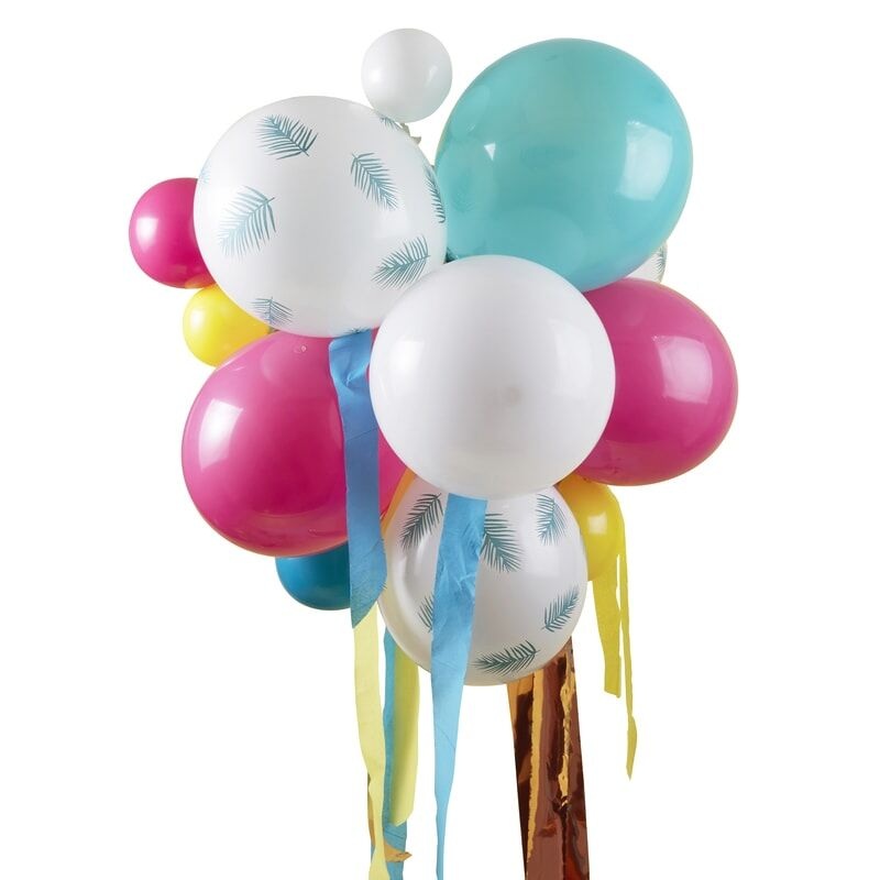 Multicoloured, Palm Print Balloon Chandelier Kit – 24 Pieces