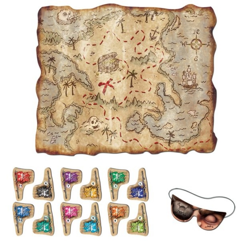 Pirate treasure maps party game