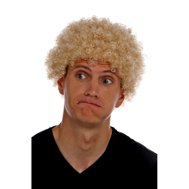 Wig carnival men women clown short afro frizzy curly frizzy head blonde MMAM-9M