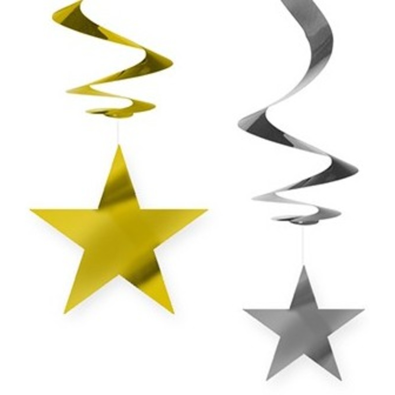 5 Magical Stars spiral hanger 60cm