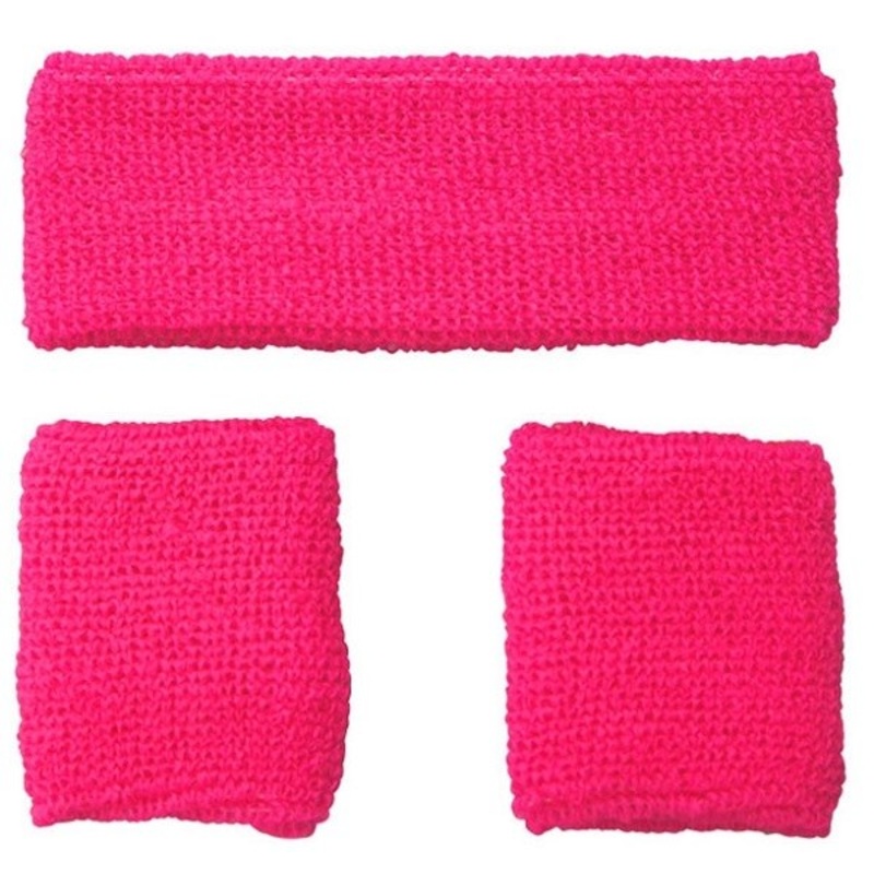 80’s Sweatbands & Wristbands – Pink