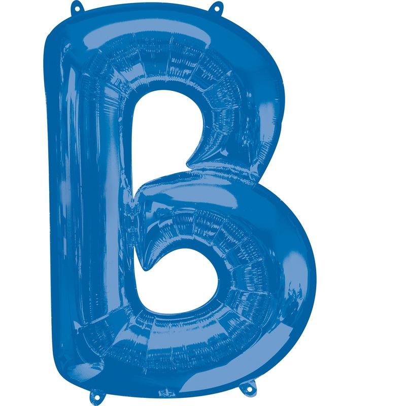 Foil balloon letter B blue XL 81cm