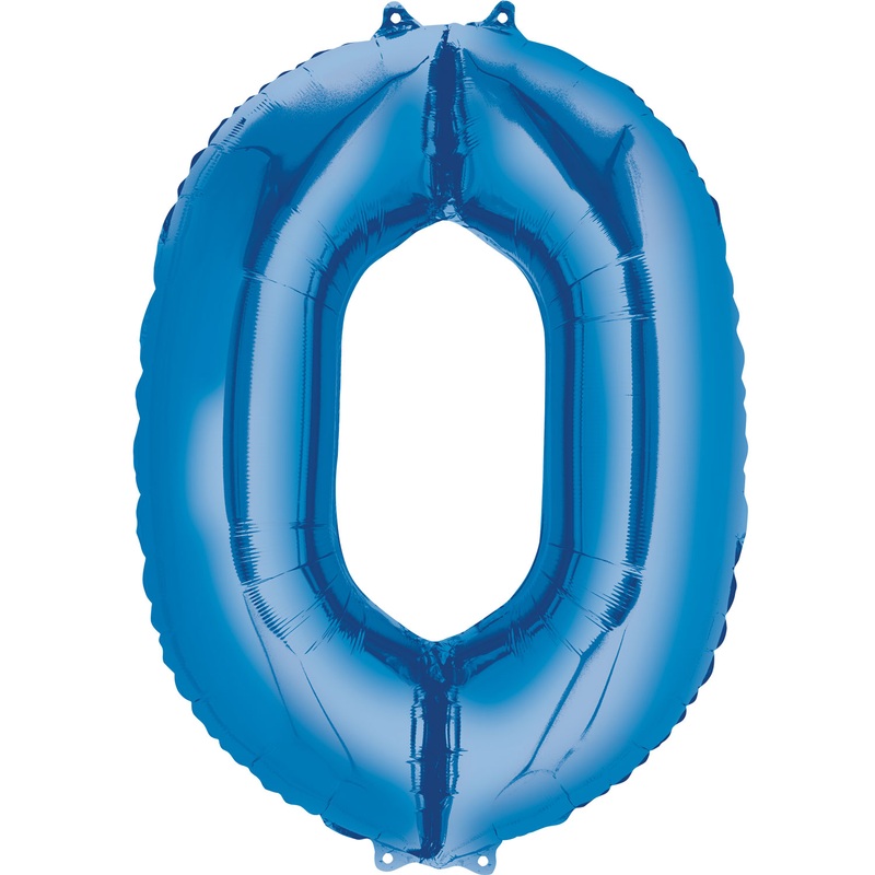 16” Number 0 Blue Air Fill Balloon