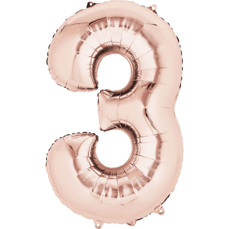 16” Rose Gold Numbered Foil Balloon #3