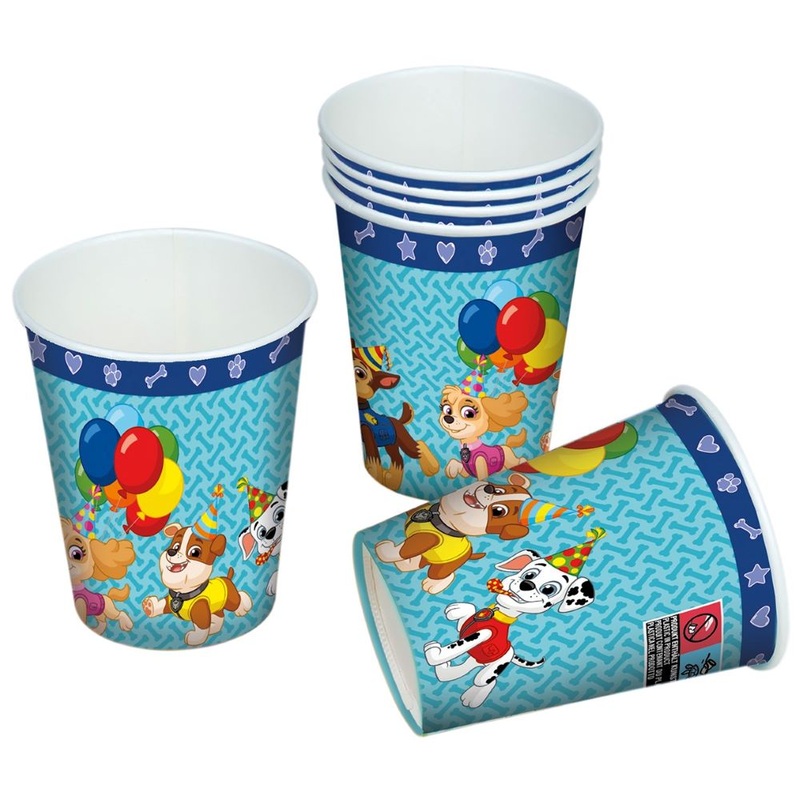 6 Paw Patrol Friends cups Chase 200ml