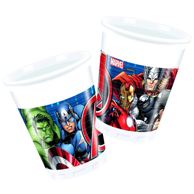 8 Avengers Universe cups 200ml