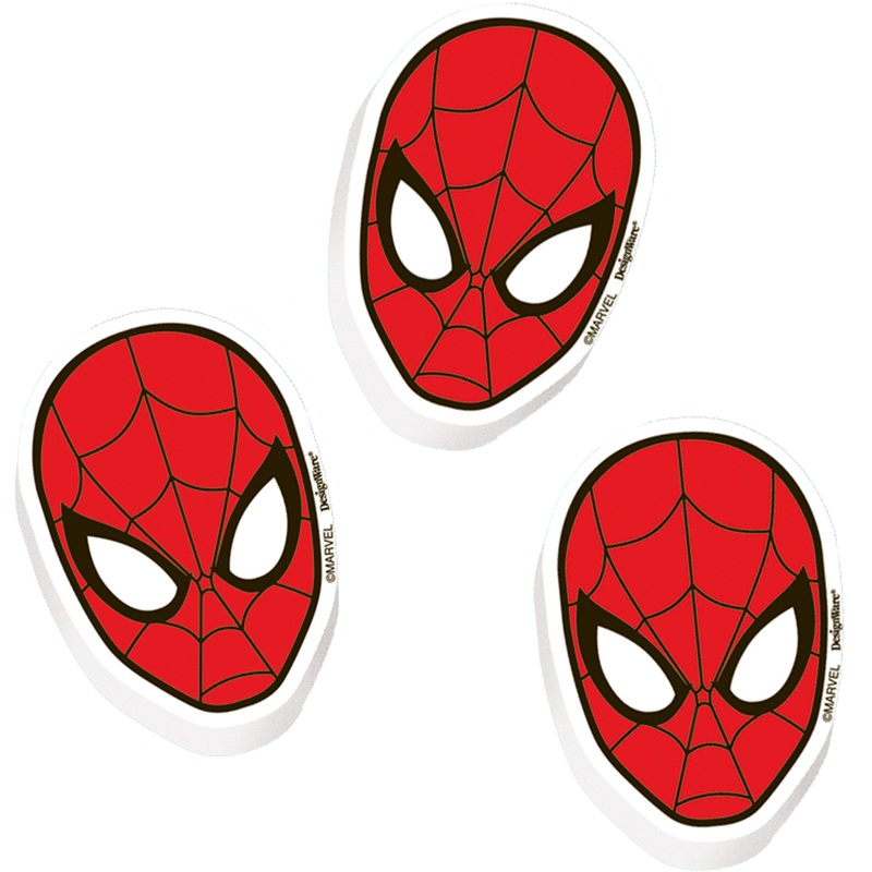 Spiderman mask eraser for gift bags 12 pieces