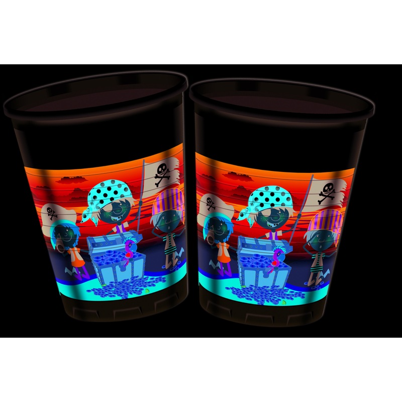 10 pirate Kilian shark cups 200ml