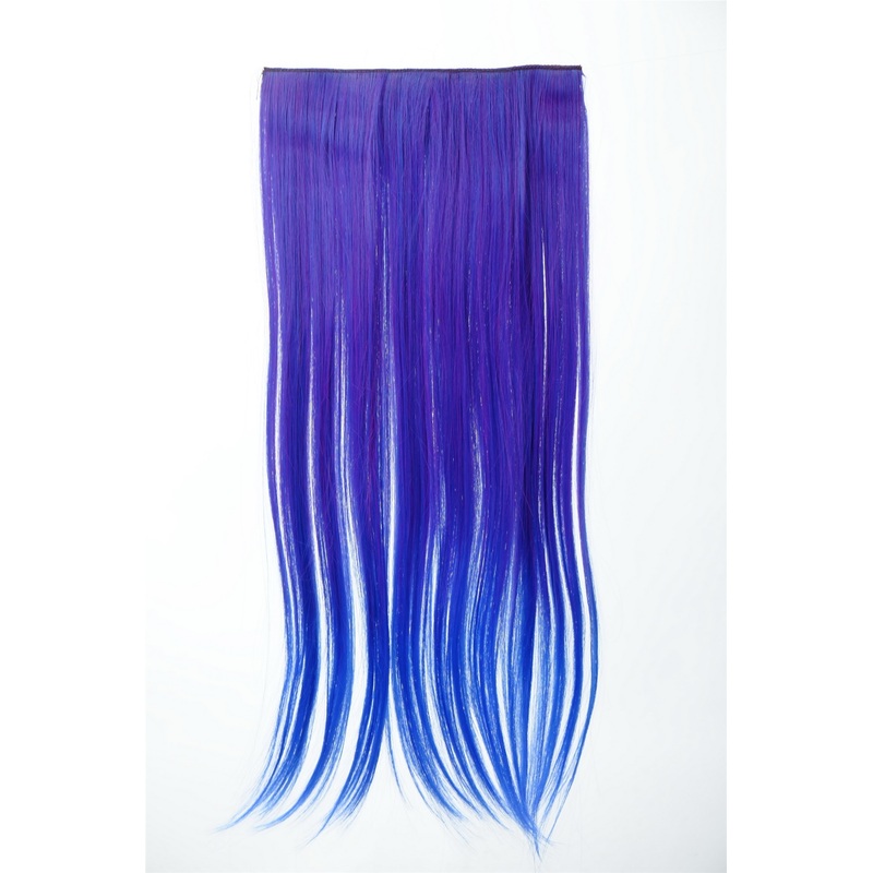 5 clips clip-in extension ombre blue violet neon blue mix YZF-3179P-T2420TTF2517