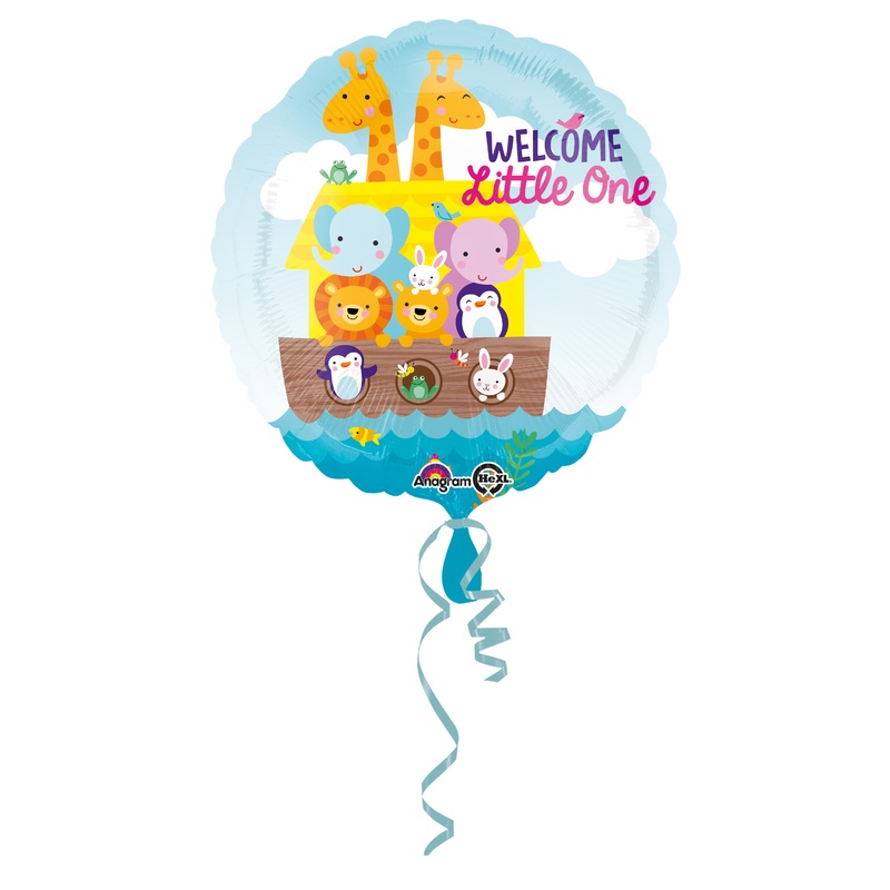 Foil balloon animal Ark Welcome Little One round