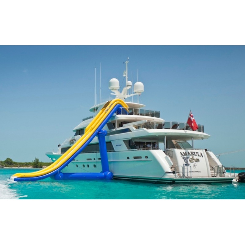 Water Sport Game Toys Curved Floating Inflatable Yacht Slide