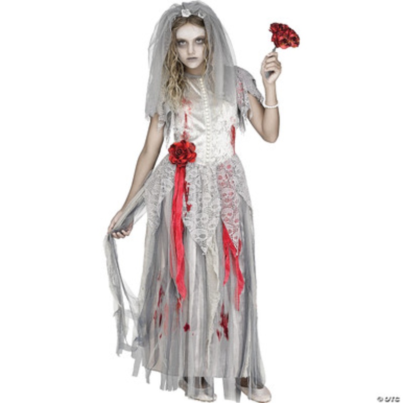 Zombie Bride Child Costume Medium
