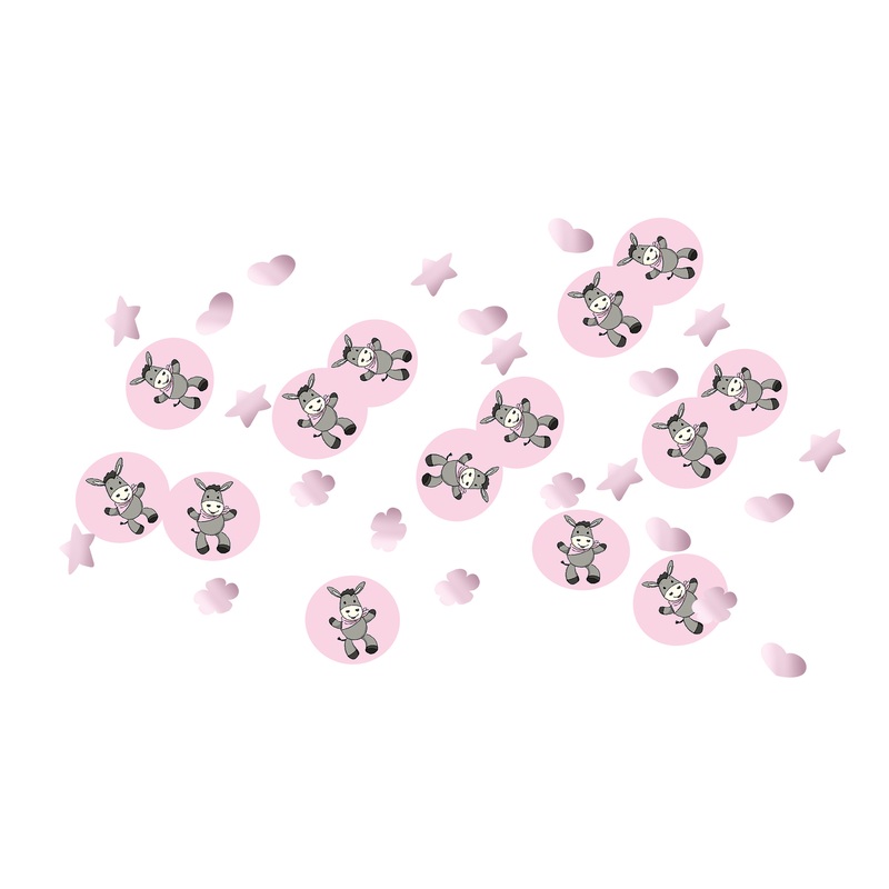 2 decorative sachets Sweet Donkey pink 2.5 cm