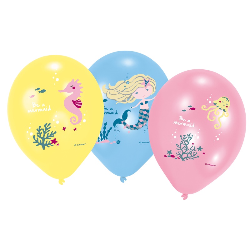 6 balloons Be a mermaid