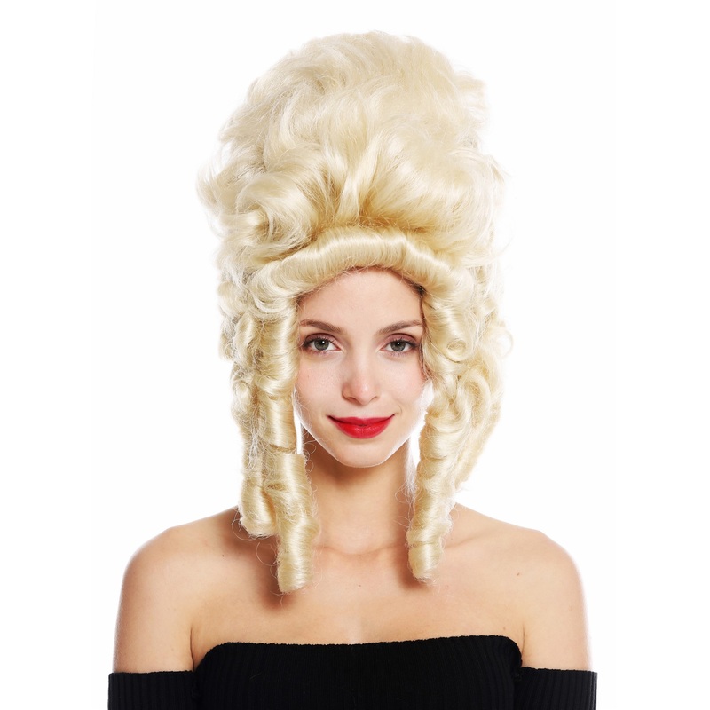 lady wig theatre baroque Marie Antionette countess platinum blonde VK-38