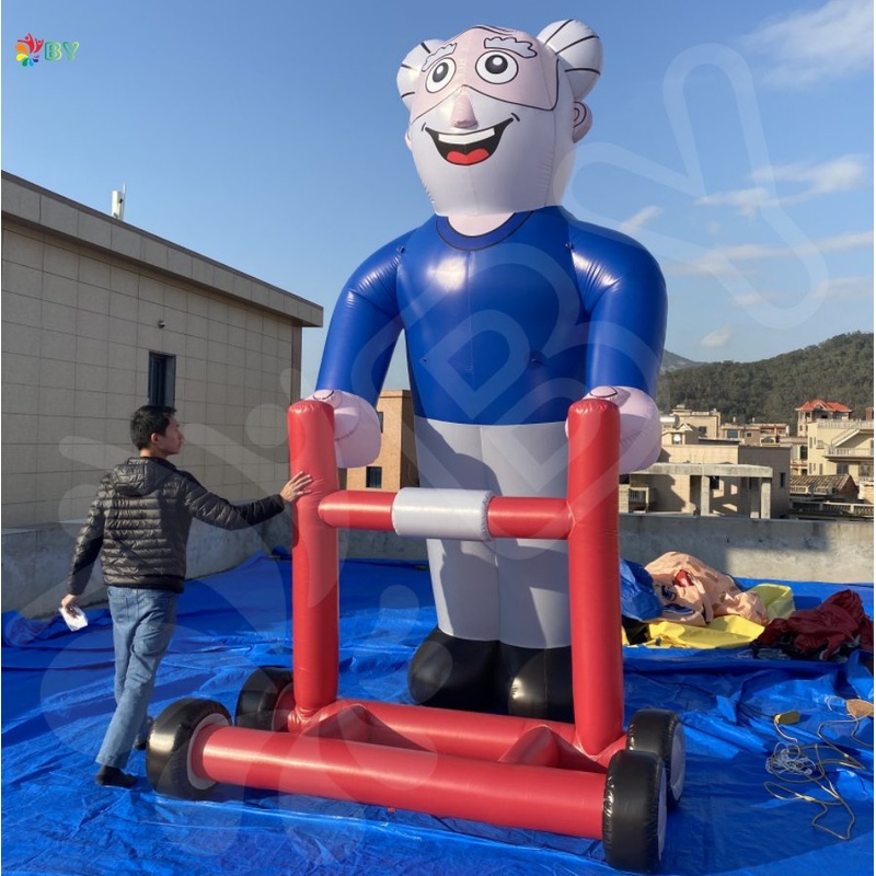 Quick Delivery Black Abraham Balloon Advertising Inflatable Holland Cartoon Balloon for Yard Decoration