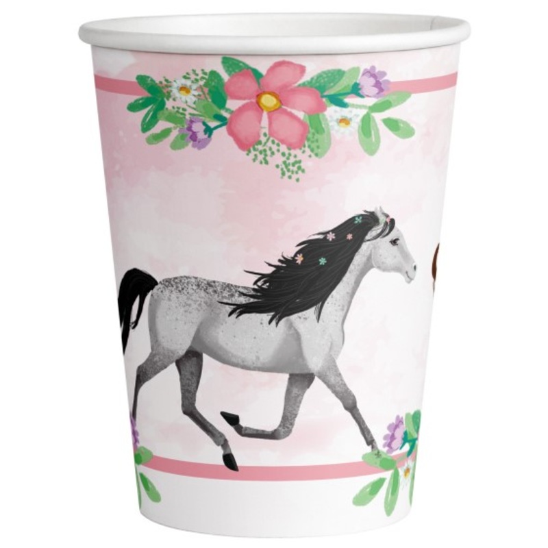 8 paper cups Fleur 250ml