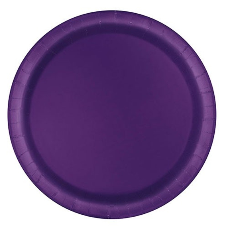 8 paper plates Vera lilac 23cm