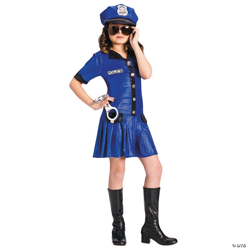 Girls Police  Costume|LARGE|SMALL
