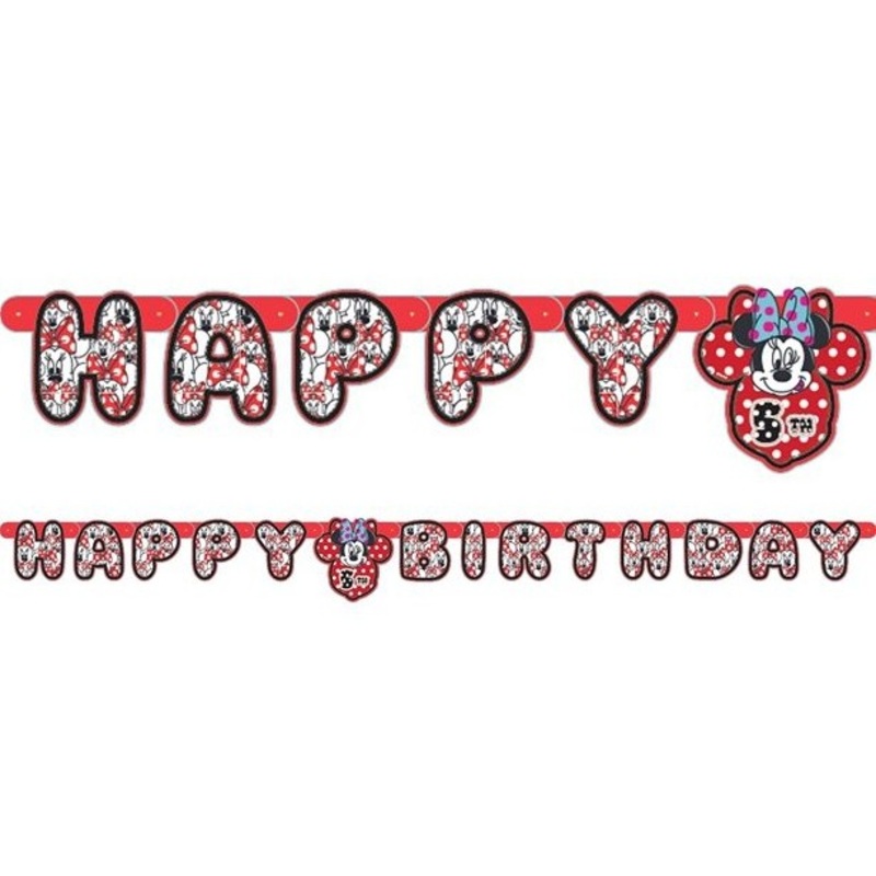 Minnie Mouse Birthday Party Garland 1.8m