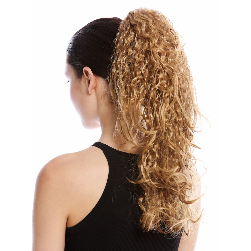 Ponytail Hairpiece very long voluminous curled matted copper blond 237-V